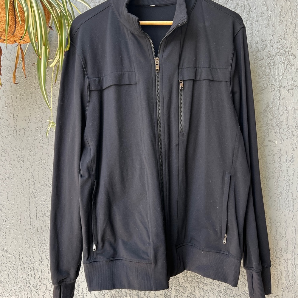 lululemon mens Black Full Zip Jacket EUC